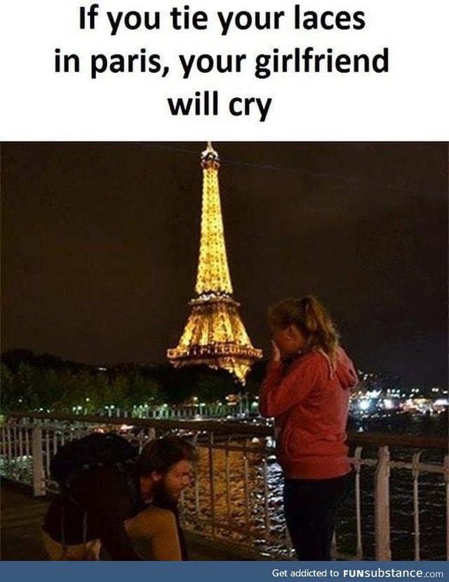 Never tie laces in paris