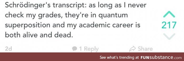 Schrodinger's Transcript