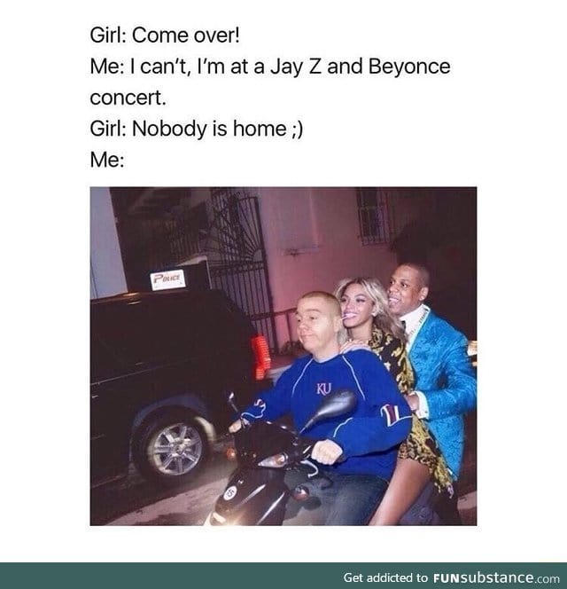 I'm at Beyonce's concert