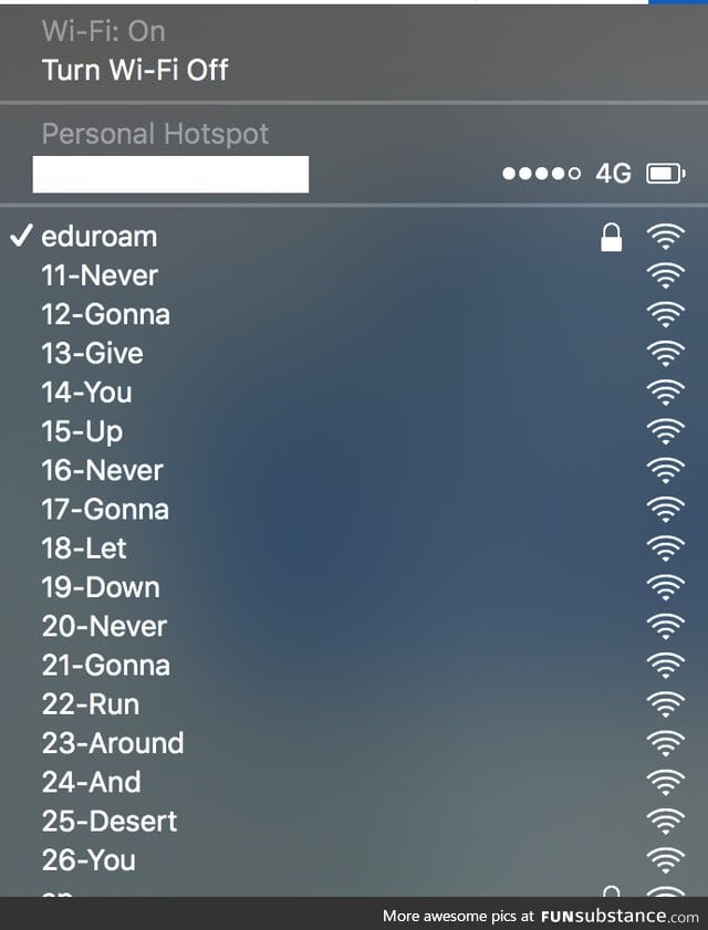 The wifi at my school