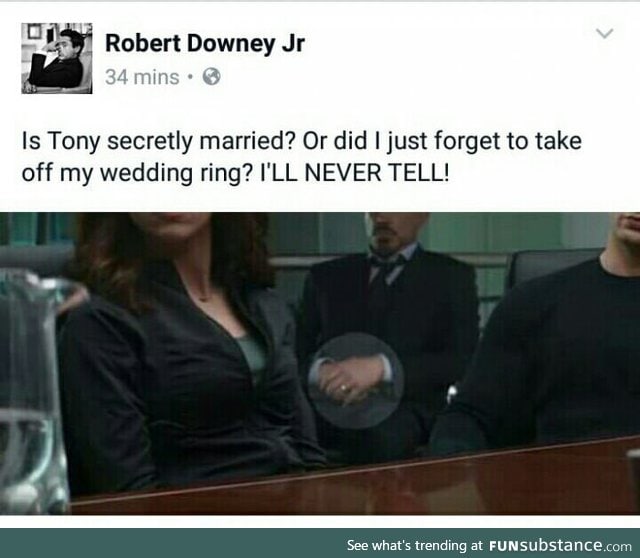 Is Tony Stark married