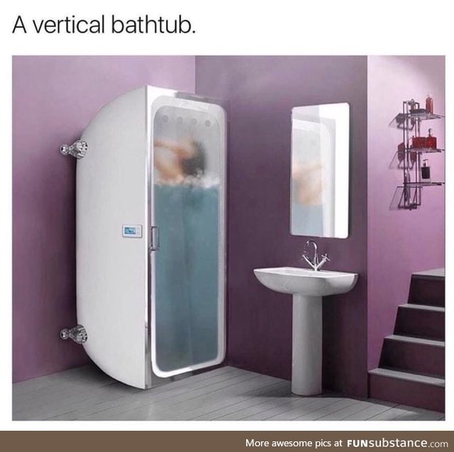 Vertical bathub