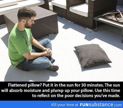 How to plump your pillow