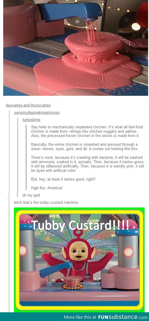 Teletubbie custard