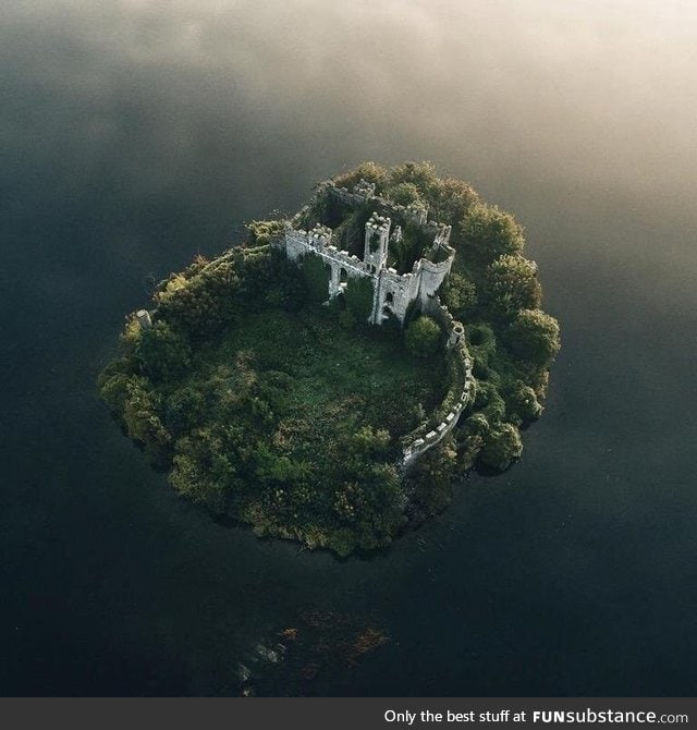 Beautiful castle on island in Ireland