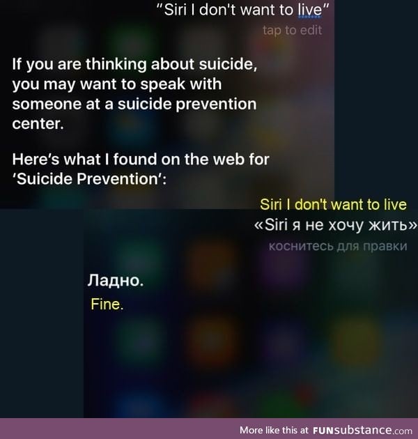 Russian Siri has russian mentality