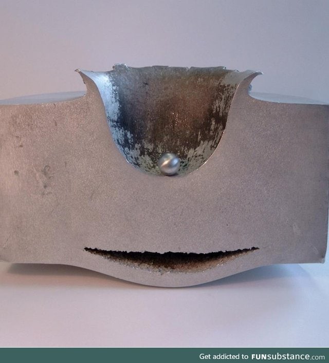 1.2 cm ball of aluminum vs 18 cm block of aluminum, at 15,200 mph