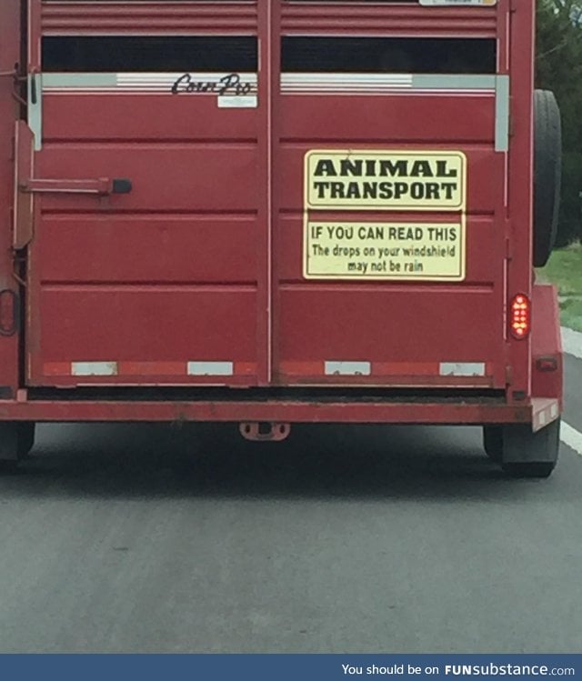 Very compelling way to deter tailgaters