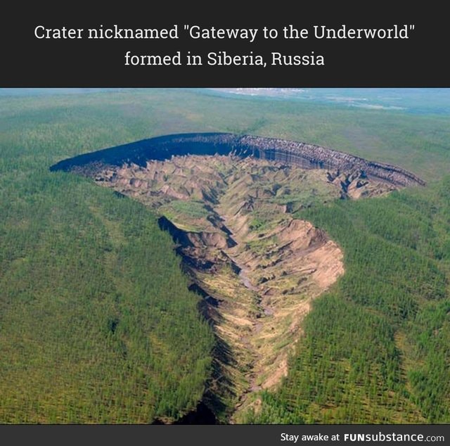 The result of increasing temperatures causing massive permafrost erosion