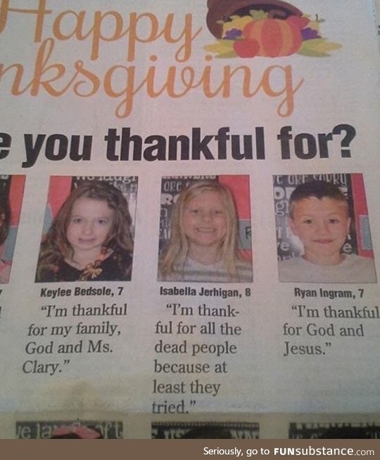 I'm Thankful For... Wait, What?