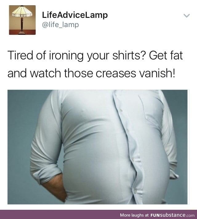 Fat people must be smiling