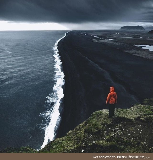 Black sand beach in Iceland