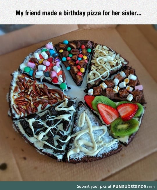 Sweet pizza cake