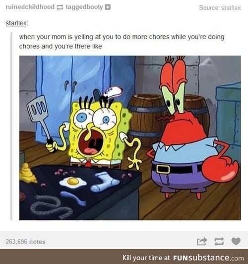 Stop getting krabby, Ma!