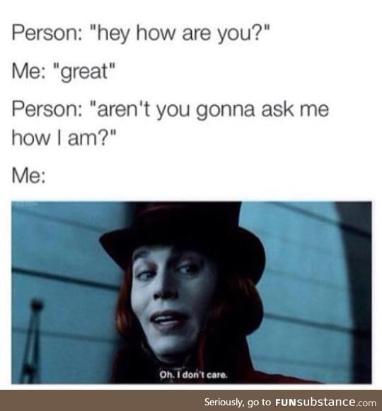 My small talk usually goes like this