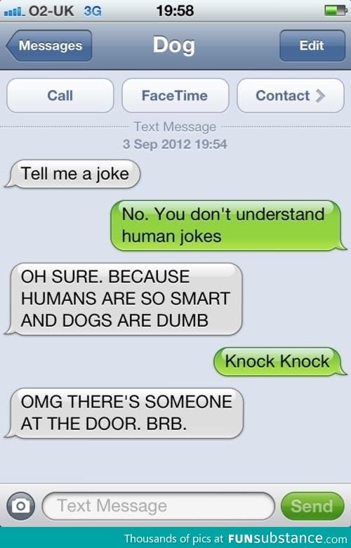 Text from dog