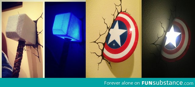 Thor and Captain America Night Lights