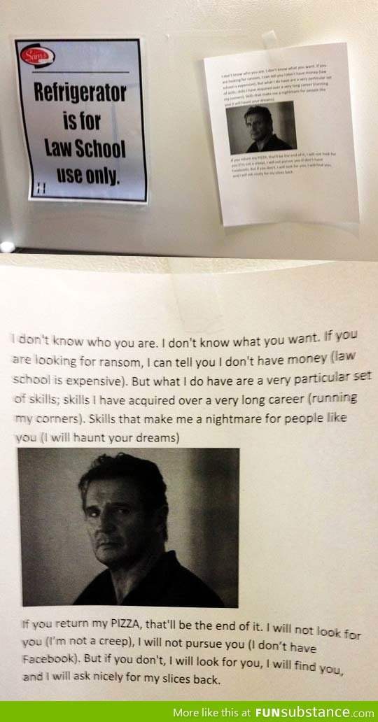 Don't mess with a guy's pizza