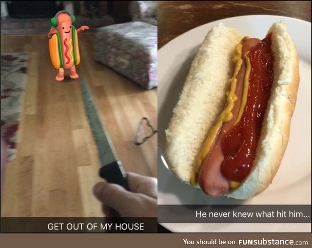 Yeah eat that hotdog like you mean it