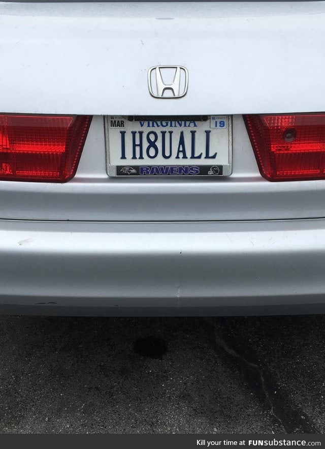 My favorite license plate