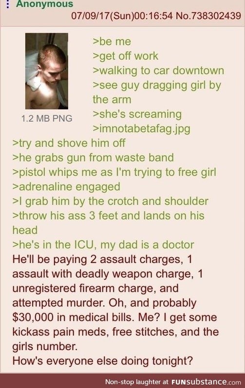 Anon is badass crime fighter