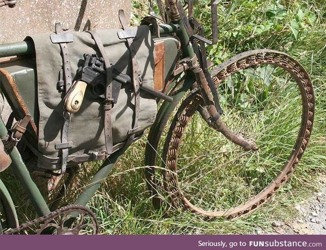In WW2 Germany, when they didn't have enough rubber for bicycle tires, they improvised