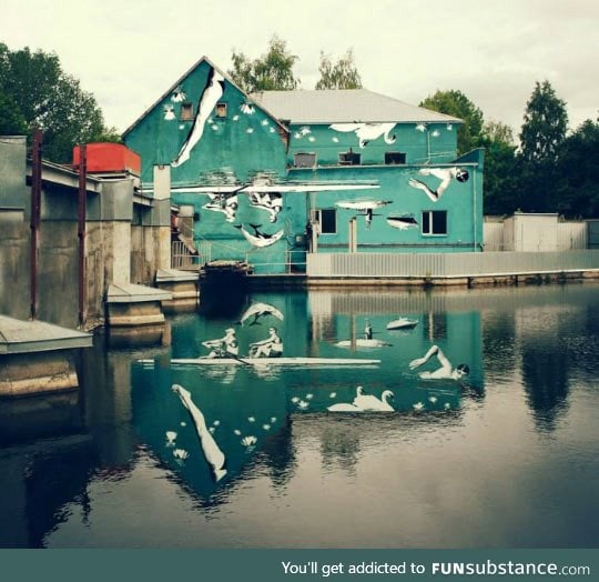 Water reflection art