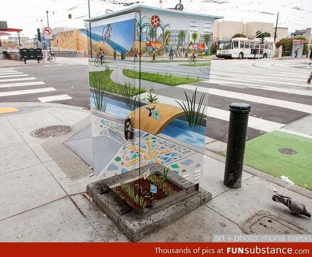 Optical illusion street art