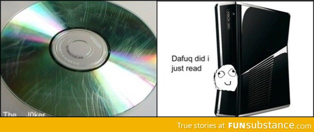 Scratched disk