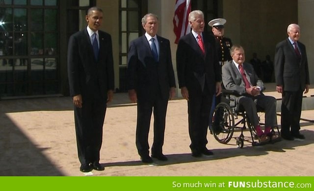 This might be the last time the five living presidents are pictured together