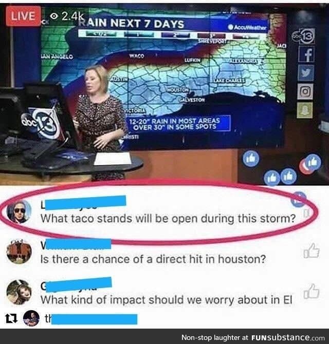 Texans bracing for the hurricane