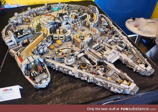 Lego Millenium Falcon with impressive indoor detail