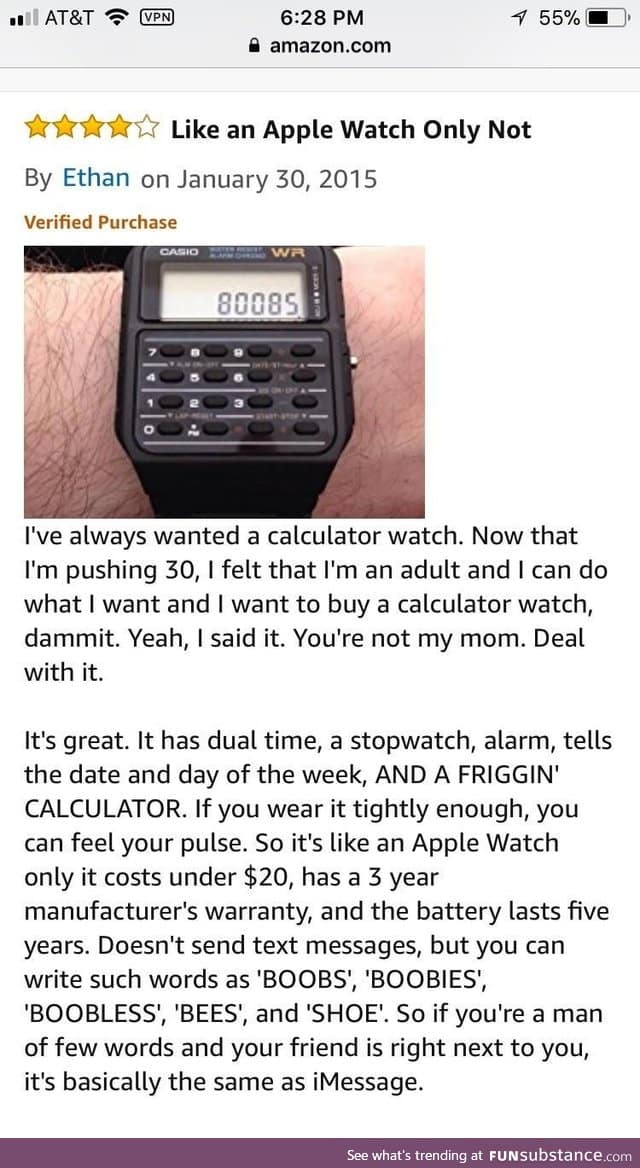 This review sold the watch