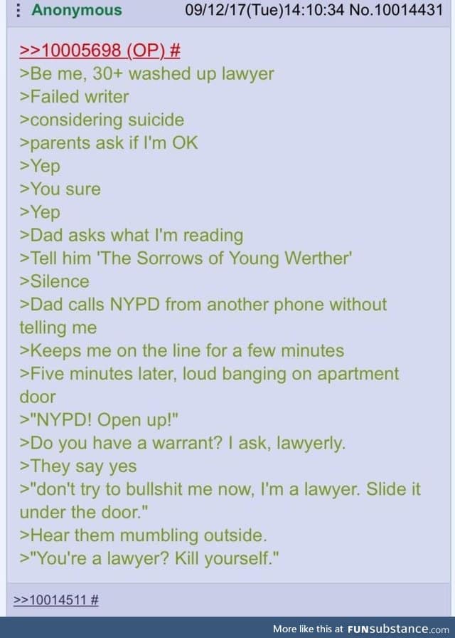 Anon is a lawyer