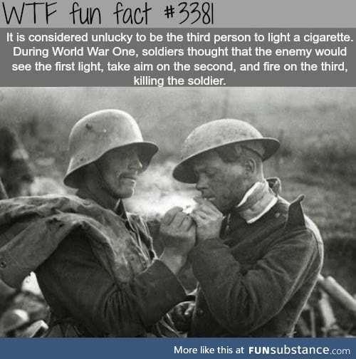 Don't be the third person to light