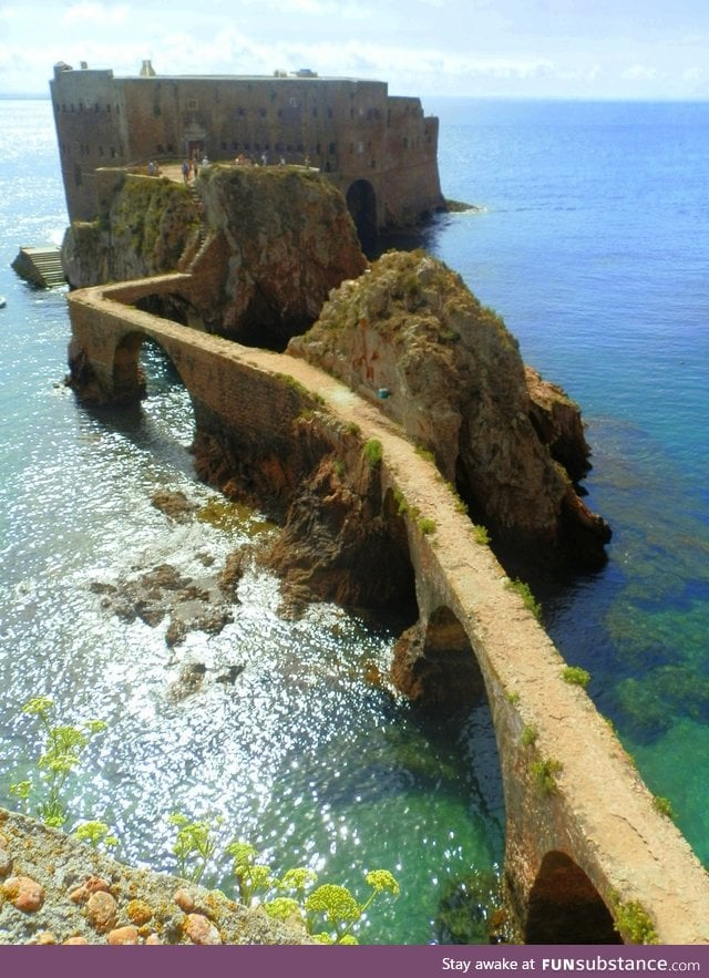 Remarkable pathway to this castle