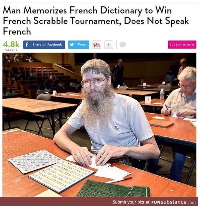 My experience in French class, minus the scrabble