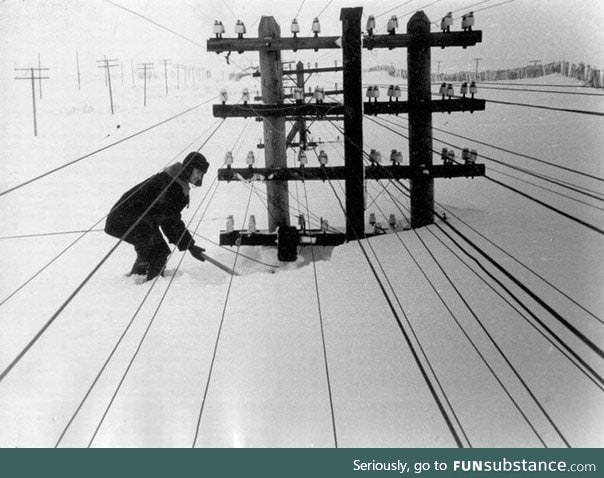Winter in Siberia in 1960s