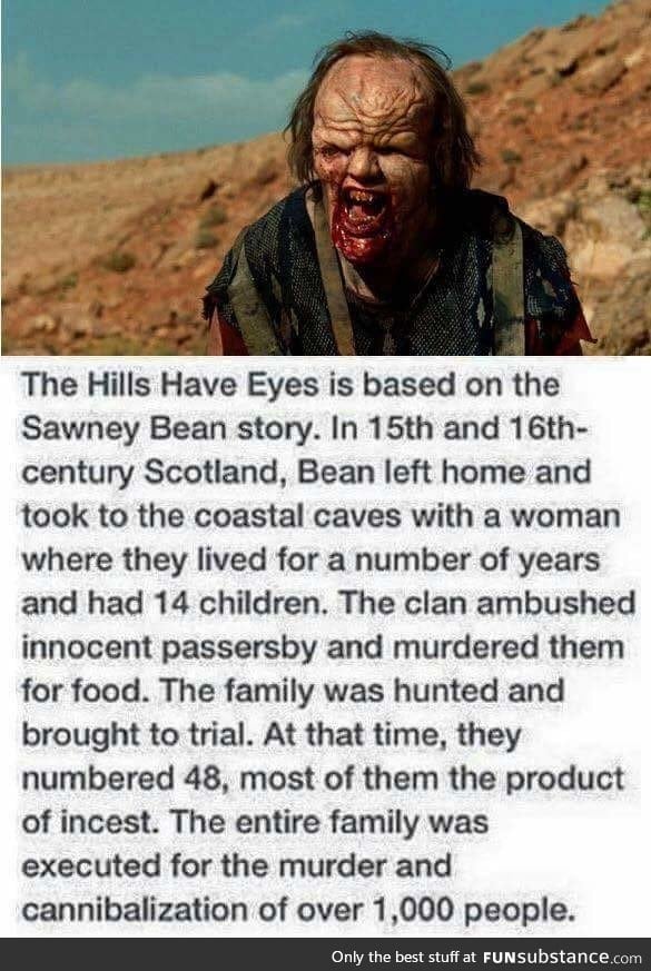 The creep story of Sawney Bean cannibalism