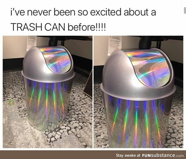 A beautiful trash can like me