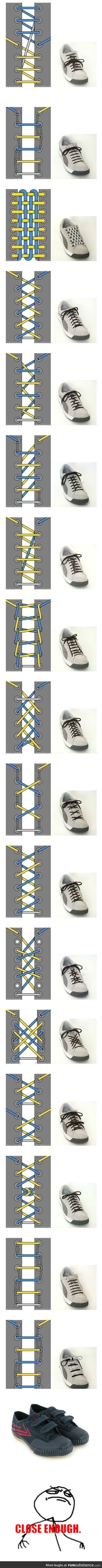Cool ways to tie your shoes