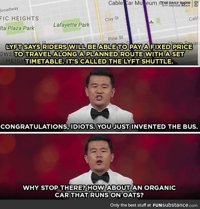 The daily shows take on the new lyft shuttle!