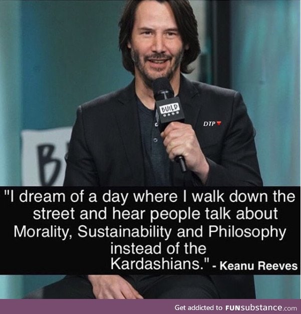 The immortal Keanu, using his powers for good