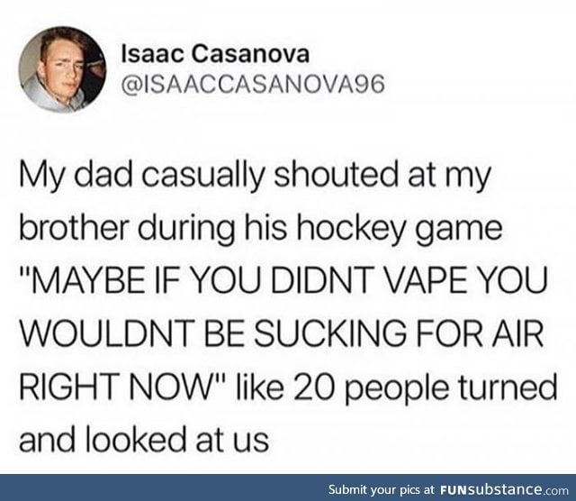 "Casually shouted"
