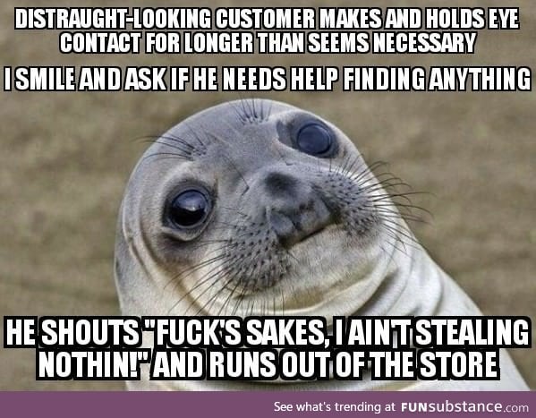 Five minutes before closing time