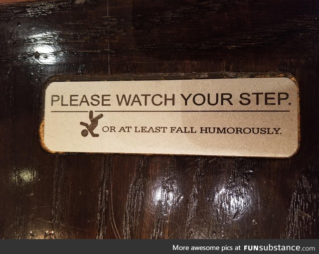 Warning sign at local Red Robin