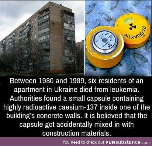 How do you accidentally mix radioactive material with construction material???!!!