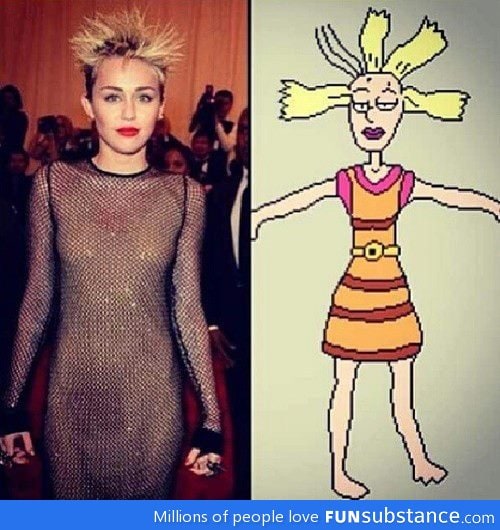 Miley Cyrus copying Cynthia