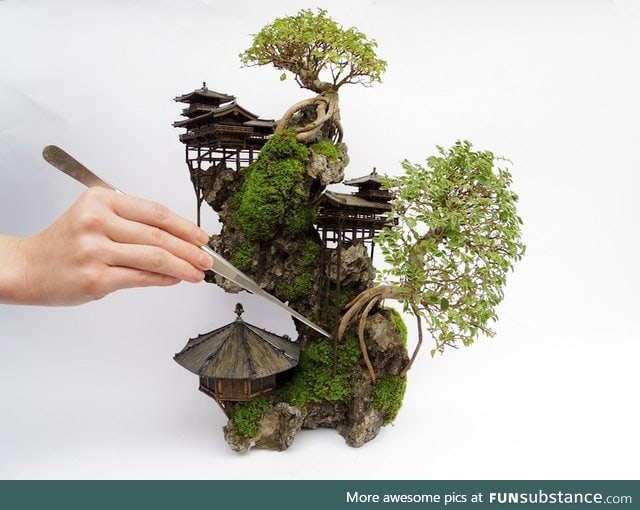 Miniature Bonsai landscape (Japan)