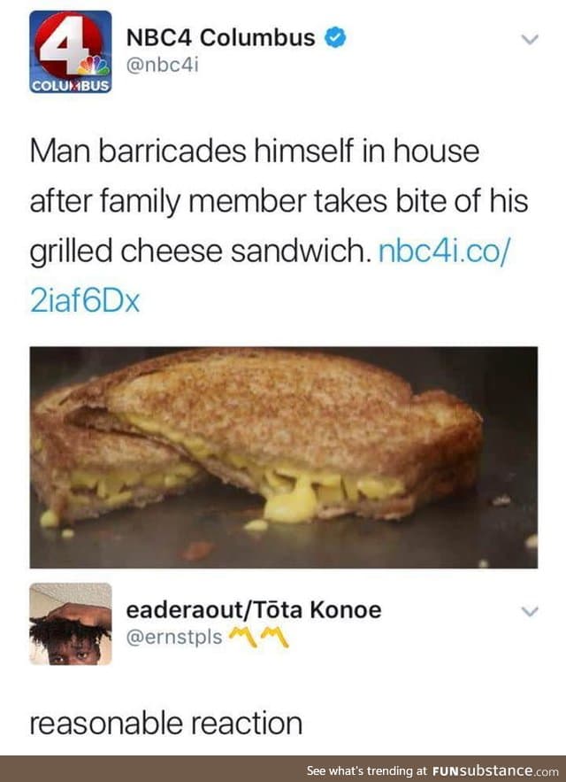 Suddenly I want some grilled cheese